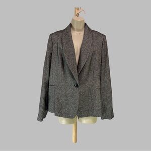 Nine West Women’s Black White Tweed Blazer Size 16